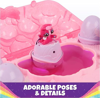 Hatchimals Alive, Rainbow Splash Egg Carton with 5 Mini Figures in Color Reveal Eggs & 10 Accessories, Kids Toys for Ages 3 and up