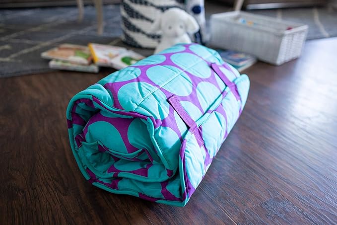 Wildkin Original Nap Mat with Reusable Pillow for Boys & Girls, Perfect for Elementary Daycare Sleepovers, Features Hook & Loop Fastener, Cotton Blend Materials Nap Mat for Kids