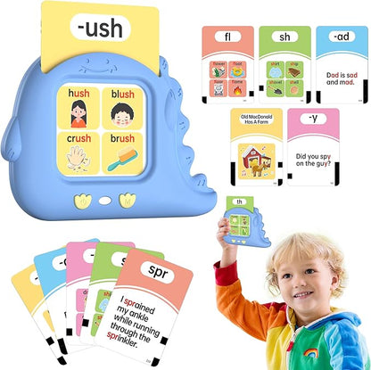 Phonics Talking Flash Cards for Toddlers 2-8, Digraphs CVC Blends Long Vowel Sounds Spelling Reading, Autism Toys, Montessori Toys with 252 Words, Preschool Kindergarten Language Learning Toys