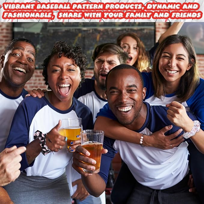 86 Pcs Baseball Party Favors 50 Sheets Baseball Stickers 12 Sports Stress Ball Mini Foam Baseball Ball, 12 Baseball Charm Bracelets, 12 Baseball Scrunchie Sports Valentines Baseball Gifts Supplies