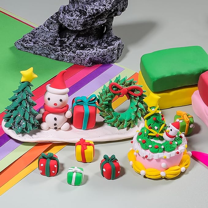 ifergoo Modeling Clay Kit - 24 Colors Magic Air Dry Ultra Light Clay, Safe & Non-Toxic, Great Gift for Children