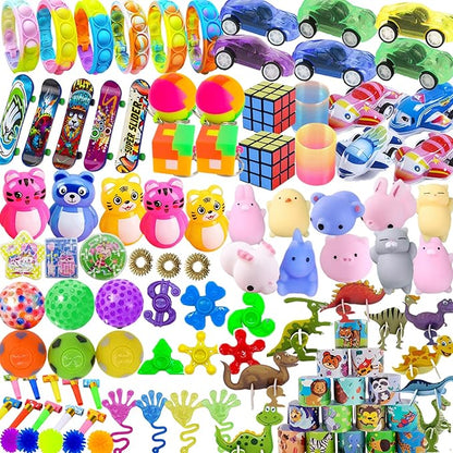 120PCS Party Favors for Kids 4-8, Pinata Stuffers,Goodie Bags Stuffers for Kids, Treasure Box Toys for Classroom Treasure Chest Prize Box Toys, Goody Bag Fillers Carnival Prizes