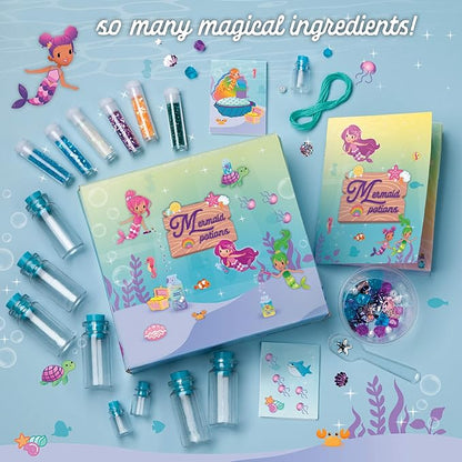 Craft-tastic –Mermaid Potion Kits for Kids – Glitter for Crafts, Arts and Crafts for Kids, Mermaid Accessories, Mermaid Toys, Mix Up Some Mermaid Magic, Easy Storage, Ages 6+