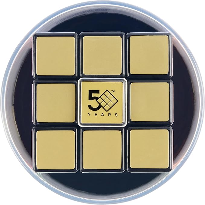 Rubik’s Cube, Special Retro 50th Anniversary Edition, Original 3x3 Cube Collectible & Desk Décor, Problem-Solving Brain Teaser, Fidget Toy & Sensory Puzzle for Adults, Teens & Kids, for Ages 8 & Up