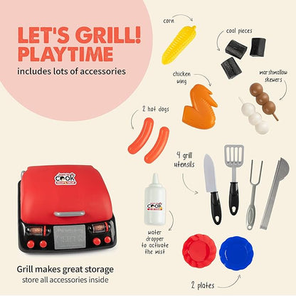 Born Toys Kids Pretend Play Kitchen Set (Master Grill)