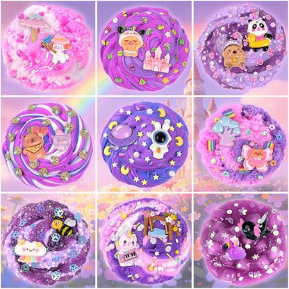12 Pack Slimes, Purple Slime for Kids, Butter Cloud Slime kit for Girls Ages 8-12, Toys for Girls and Boys, Birthday Party Favors for Kids Goodie Bag Easter Basket Stuffers