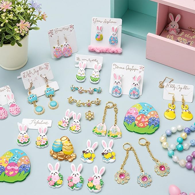 Auihiay 145 Pieces Shrink Plastic Sheet Kit Include 20 PCS Shrinky Paper with 125 PCS Keychains Accessories for Kids Creative Craft