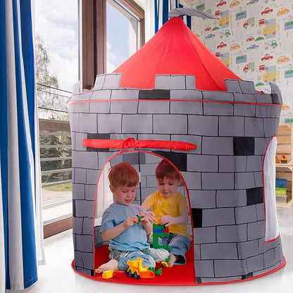 Play22 Kids Play Tent Knight Castle - Portable Pop Up Tent - Foldable into Carrying Bag - Childrens Play for Indoor & Outdoor Use - Playhouse for Boys & Girls