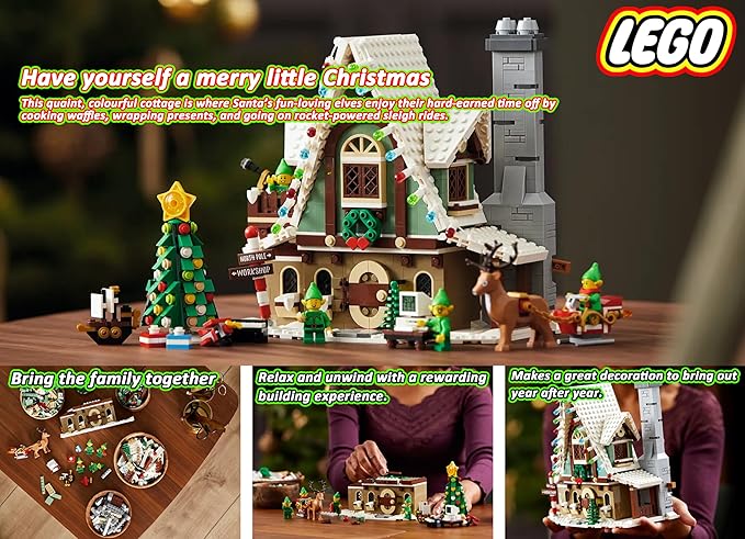 LEGO 10275 Elf Club House Christmas Cabin 18+(1197 Pieces)