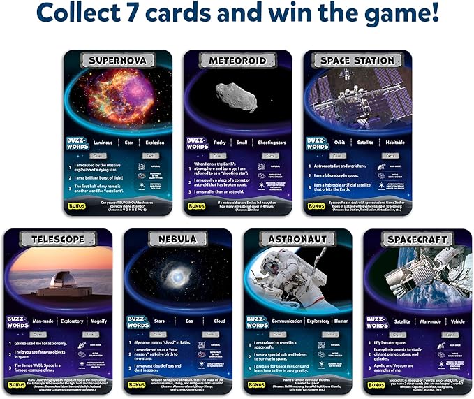 Skillmatics Card Game - Guess in 10 NASA Space, Perfect for Boys, Girls, Kids & Families Who Love Educational Toys, Travel Games, Gifts for Ages 8, 9, 10 and Up