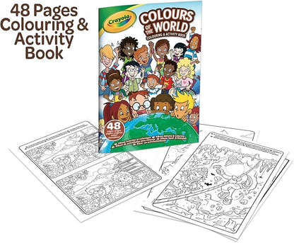 CRAYOLA Colours of The World - Set of 24 Wax Pencils, 24 Felt-Tip Pens, 24 Multicultural Pencils and 1 Album