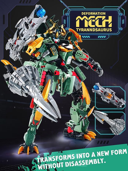 Dinosaurs Sets Mech Transform Triceratops 2-in-1 Building Blocks, Robot Transforming Toys Action Figures Building Kits Model, Birthday for Boys, Adult Age 8-12 (Triceratops)