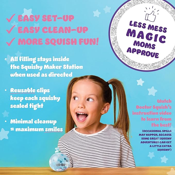 Doctor Squish Mini Squishy Maker | DIY Squishy Making Kit for Kids Ages 5 & Up | Make Your Own Squishies with TPR Balloons | Easy Maker Toy