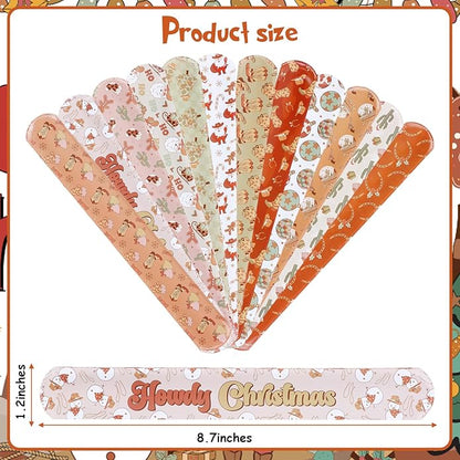 Serencatcher Christmas Slap Bracelets Christmas Party Favors Christmas Slap Wristbands for Xmas Birthday Party Stocking Goodie Bag Stuffers Gifts Toys