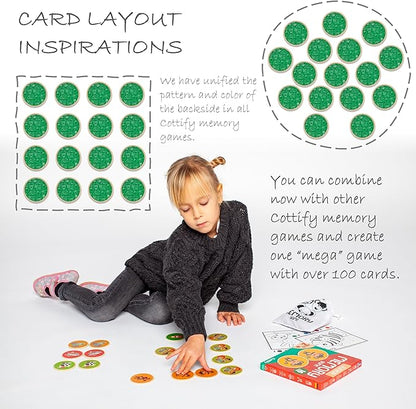 Montessori-Inspired Wooden Matching Game for Toddlers 2-4 Years - Durable, Scratch-Resistant 16 Card Set, Includes Carry Bag - Memory Game for Toddlers 2-4 Years - Cognitive Verbal Skills Development