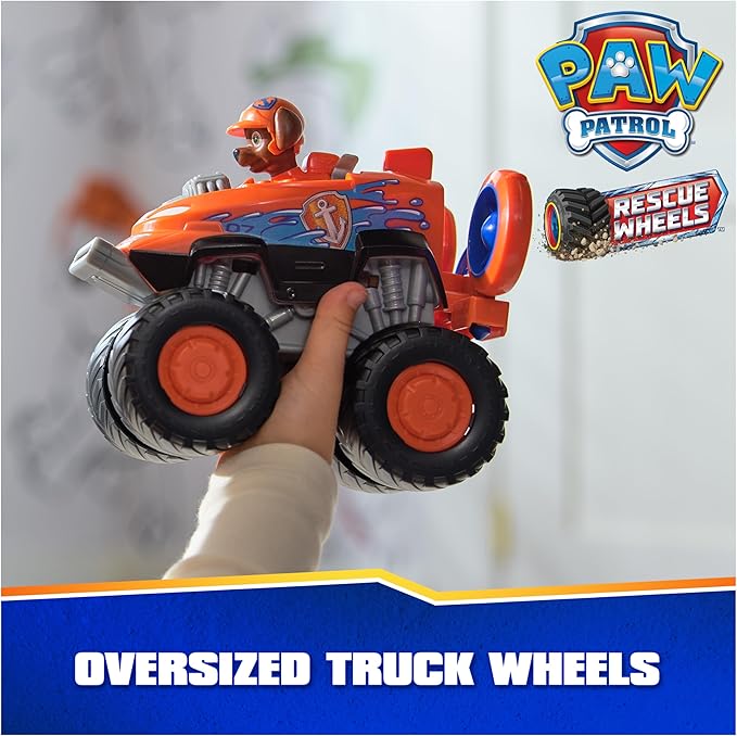 Paw Patrol: Rescue Wheels Zuma’s Hovercraft, Toy Truck with Projectile Launcher and Collectible Action Figure, Kids Toys for Boys & Girls Ages 3+