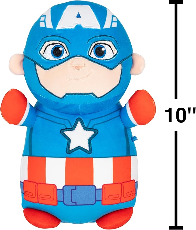 Squishmallows Original Marvel Spidey and His Amazing Friends 10in Captain America HugMees – Ultrasoft Official Jazwares Plush (Medium-Sized)