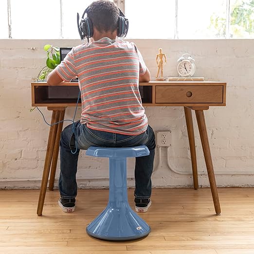 ECR4Kids ACE Active Core Engagement Wobble Stool, 18-Inch Seat Height, Flexible Seating, Powder Blue