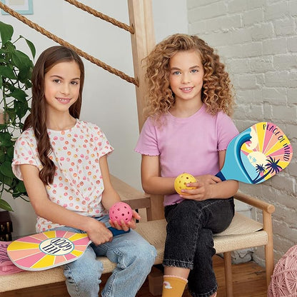 3C4G: Adventure Fun: 2 Person Pickleball Set - Play Pickleball Anywhere Your Heart Desires, Drawstring Dag Included, Make It Real, Three Cheers For Girls, Tween & Girls, Kids Ages 8+
