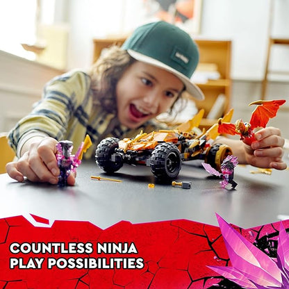 LEGO NINJAGO Cole’s Dragon Cruiser Car Toy, 71769 Ninja Toys with Golden Kai, Cole and Snake Warrior Minifigures, Gifts for Kids, Boys & Girls