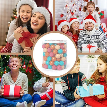GOGOSO Ball Pit Balls for Toddlers - Soft and Gentle 100pcs 2.15inch plasticsball Christmas Decoration Birthday Gifts,Orange+Pink+Blue+Beige