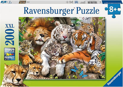 Ravensburger Big Cat Nap | 200 Piece Jigsaw Puzzle for Kids | Every Piece is Unique | Engage in Family Fun | FSC Certified