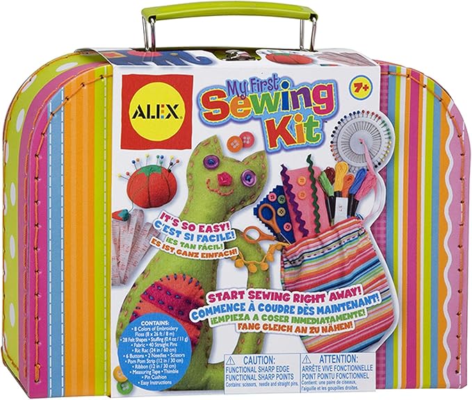 My First Sewing Kit by Alex Crafts, Perfect for Beginners, Arts and Crafts Colorful and Fun Sewing Projects to Learn the Basic Skills of Sewing (Ages 7+)
