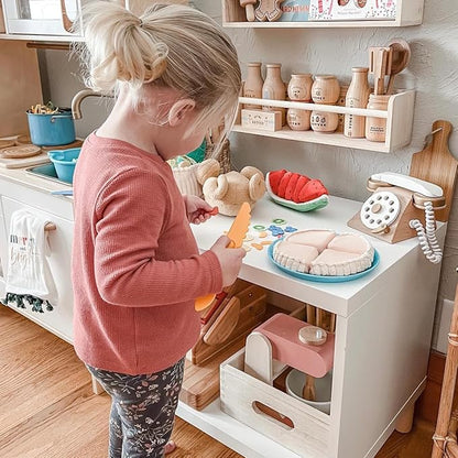 HABA Roast Chicken Soft Play Food, Pretend Play Toys for Kids Kitchen, 5-Piece Food Toys Set from Quality Fabric with Detachable Sections, Ages 3+