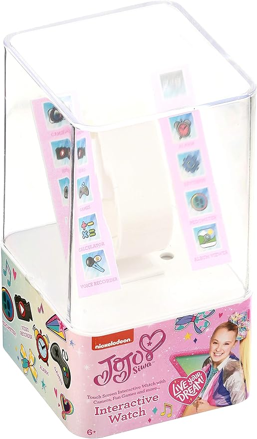 Accutime Kids Nickelodeon JoJo Siwa Educational, Touchscreen Smart Watch Toy for Girls, Boys, Toddlers - Selfie Cam, Learning Games, Alarm, Calculator, Pedometer & More (Model: JOJ4252AZ)