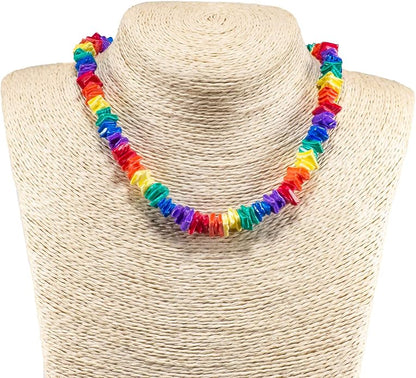 BlueRica Puka Shell Chips Necklace & Anklet Set (Multi)