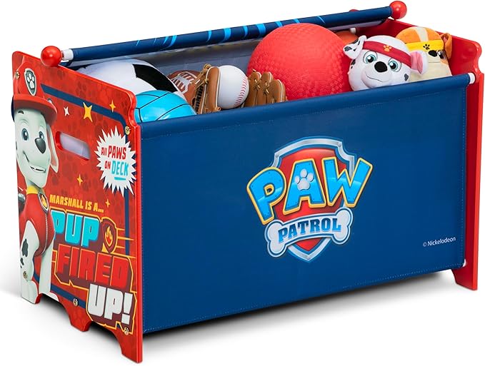 Delta Children - PAW Patrol 4-Piece Toddler Room-in-a-Box Set – Includes Sleep and Play Toddler Bed, Table, 1 Chair and Toy Box, Blue
