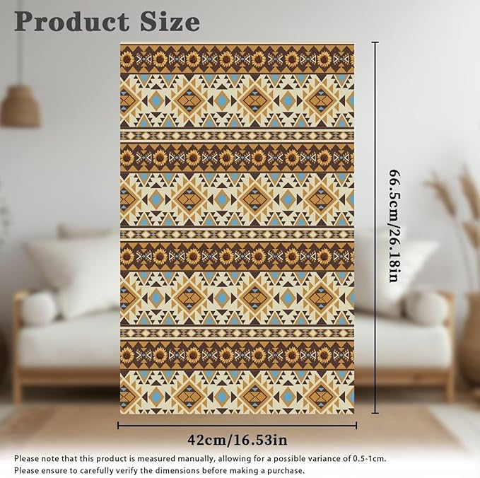 Aztec Recliner Headrest Protector Pet Scratch Resistant Chair Headrest Cover Anti-Fade Sofa Headrest Slipcovers for Home Couch Loveseats Decoration 2 Pack