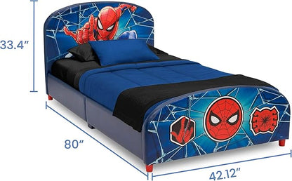 Delta Children Upholstered Twin Bed, Marvel Spider Man