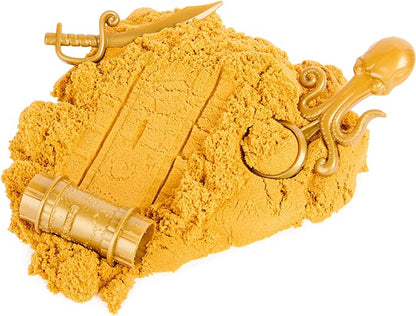 Kinetic Sand, Treasure Hunt with 14 Surprise Reveals & 1.62lbs Rare Shimmer Gold Play Sand, Sensory Toys for Kids Ages 3 and up