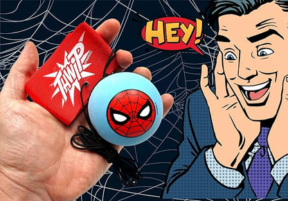 JA-RU Marvel Spiderman Sports Wrist Bounce Back Balls (1 Unit) Super Heroes Wristband Return Balls Toys, Durable Foam String Attached Rebound Ball, Kids & Adults, Fidget Stress Toy 6820-1