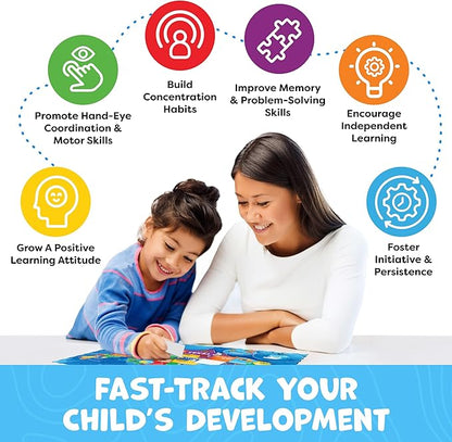 United States Puzzles for Kids Ages 4-6 - Educational Toys for Boys & Girls - 70Pcs USA Map Kids Puzzle with 50 States & Capitals - Christmas Gifts for Kids - Floor Jigsaw Puzzles