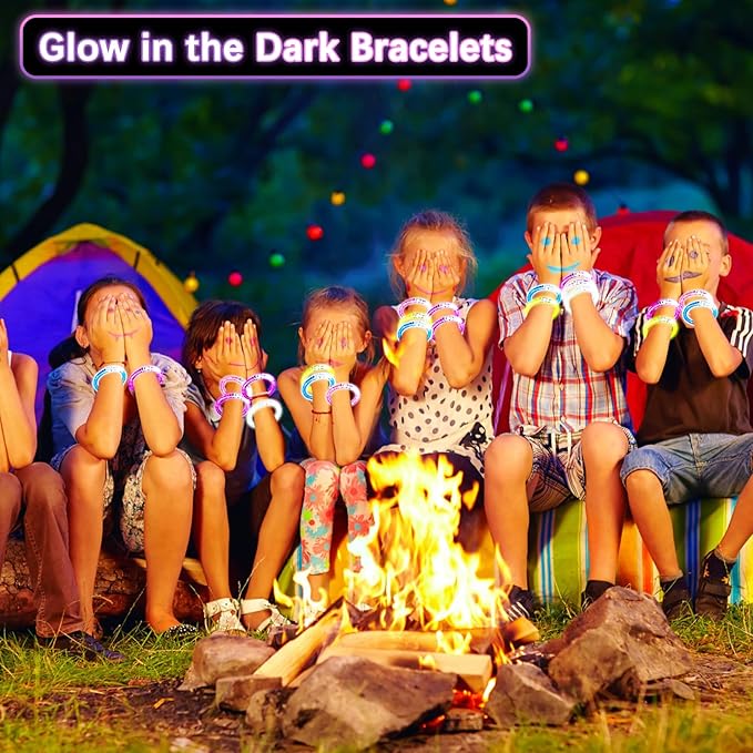90 Pack Light up Bracelets,Glow Sticks Bracelets,6 Color LED Bracelets Glow In the Dark Party Supplies,Flashing Light Up Bracelet,Glow Bracelets for Birthday Concert Carnival Party Favors