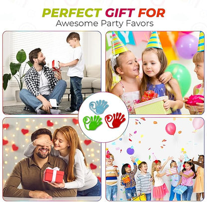 Jumbo Giant Sticky Hands, 13-in Total Length (4 Pack Assorted) Mega Large Fun Stretchy Silly String Toy for Kid Adult, Stress Anxiety ADHD Relief, Party Favors, Birthday Gift, Classroom Prizes