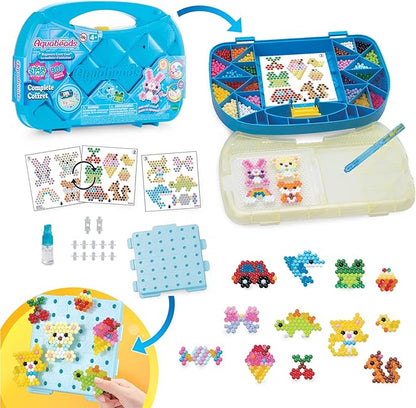 Aquabeads Beginners Carry Case - Fun and Creative Arts & Crafts Bead Kit for Kids Ages 4 and Up - Includes Over 900 Beads
