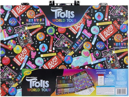Crayola Trolls World Tour Inspiration Art Case, Over 110 Pieces, Art Set, Gifts for Kids, Age 5, 6, 7, 8