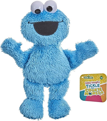 Sesame Street Little Laughs Tickle Me Cookie Monster, Talking, Laughing 10-Inch Plush Toy for Toddlers, Kids 12 Months and Up