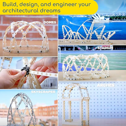 Thames & Kosmos Architectural Engineering | Science Experiment & Model Building Kit | Build 26 Models of Structures & Structural Elements | A Parents' Choice Gold Award Winner 14.6 Inches
