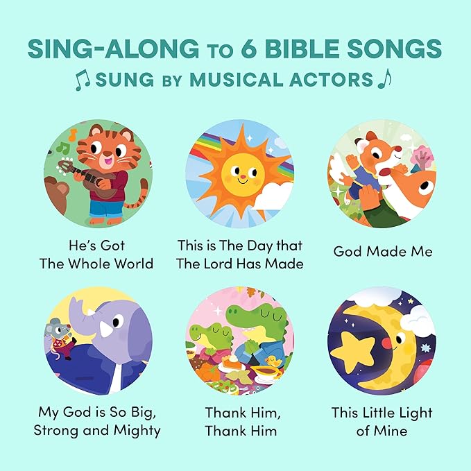 God Made Me Christian Sound Books for Kids - 6 Bible Songs for Toddlers – Christian Easter Gifts for Kids, Baby Books & Toys for Kids - Easter Basket Essentials, Baptism, Christening Baby Gifts
