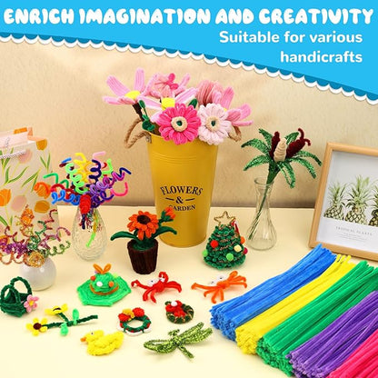 Pipe Cleaners, 100PCS Christmas Pipe Cleaners Craft Supplies, Teal Green Pipe Cleaners Bulk Fuzzy Sticks for DIY Art and Craft Projects Home Decoration
