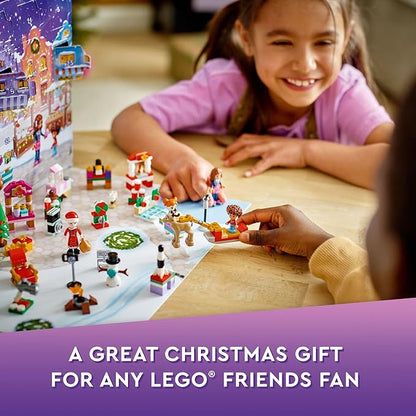 LEGO Friends 2022 Advent Calendar 41706 Building Toy Set; 24 Gifts and Holiday Toys, Including Santa’s Sleigh; for Kids, Boys and Girls, Ages 6+ (312 Pieces)