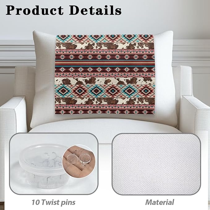 Aztec Recliner Headrest Protector Non Slip Chair Headrest Cover Wrinkle Resistant Recliner Backrest Cover Furniture Protector for Home Couch Loveseats Decoration