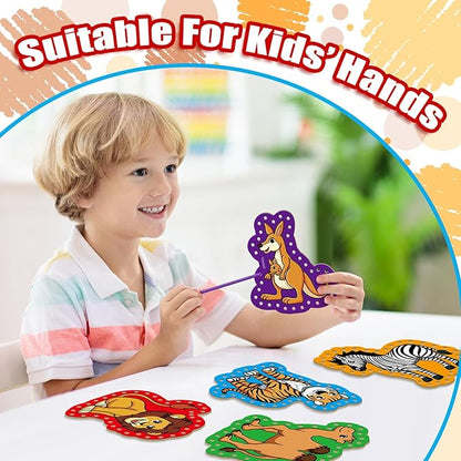 Quilinz Lacing Cards,Sewing Kit for Kids,Fine Motor Toys,Shoe Tying Practice,Classroom Must Haves,Manipulatives for Preschoolers,Homeschool Supplies,Preschool Learning Activities,Toddler Crafts