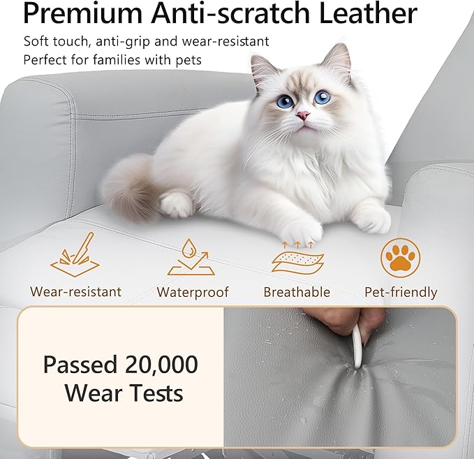 Power Swivel Glider Chair Nursery, Swivel Rocker Recliner with USB Ports, Rocking Chair with Microfiber Leather, Waterproof, Living Room, Nursery - Grey