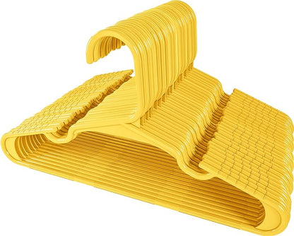 Utopia Home 60 Pack Kids Hangers - 11.5 Inch Plastic Baby Hangers for Closet - Childrens Hanger for Clothes & Infant Hanger for Closet - Ideal for Everyday Standard Use (Yellow)