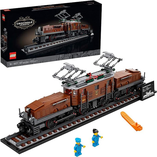 LEGO Crocodile Locomotive 10277 Building Kit; Recreate The Iconic Crocodile Locomotive with This Train Model; Makes a Great Gift Idea for Train Enthusiasts Lovers (1,271 Pieces)